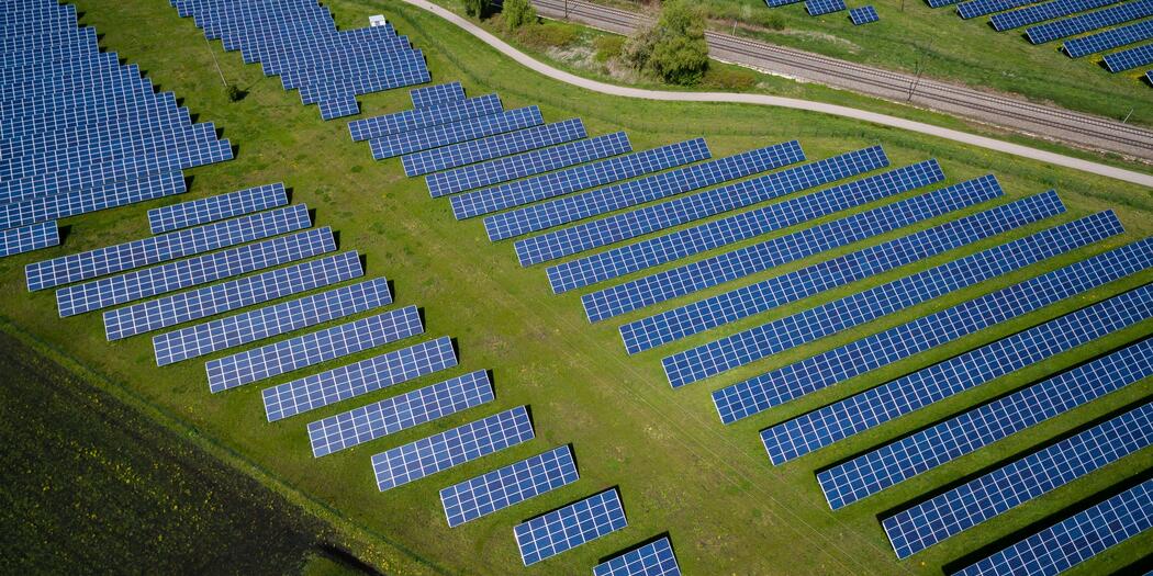 Solar panel field