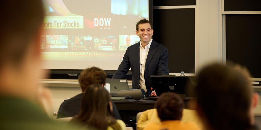 Managerial Finance class with Professor Eben Lazarus