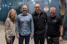 Jeff Wilke poses with Re:Build Manufacturing team