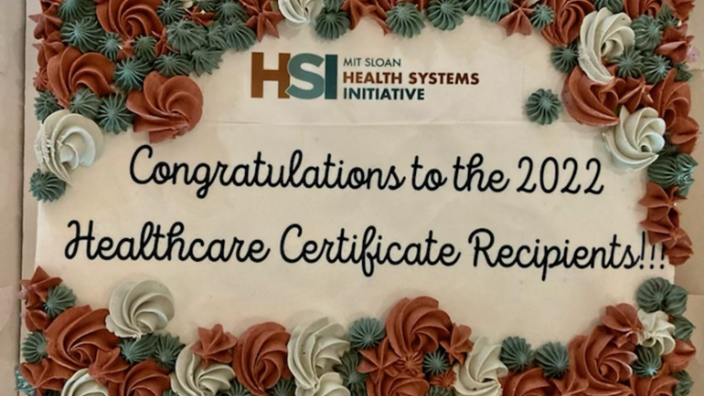 Cake for the 2022 Healthcare Certificate Recipients