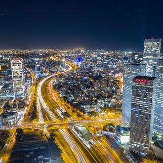 City at Night, Tel-Aviv-Yafo, Israel