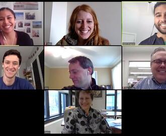 Screenshot of MIT Sloan students and Community Foundation of Greater Dubuque team Zoom call