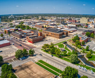 Aerial view of Hutchinson, Kansas