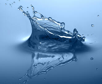 A macro shot of a water splash