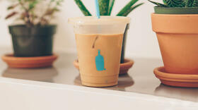 A blue bottle iced coffee