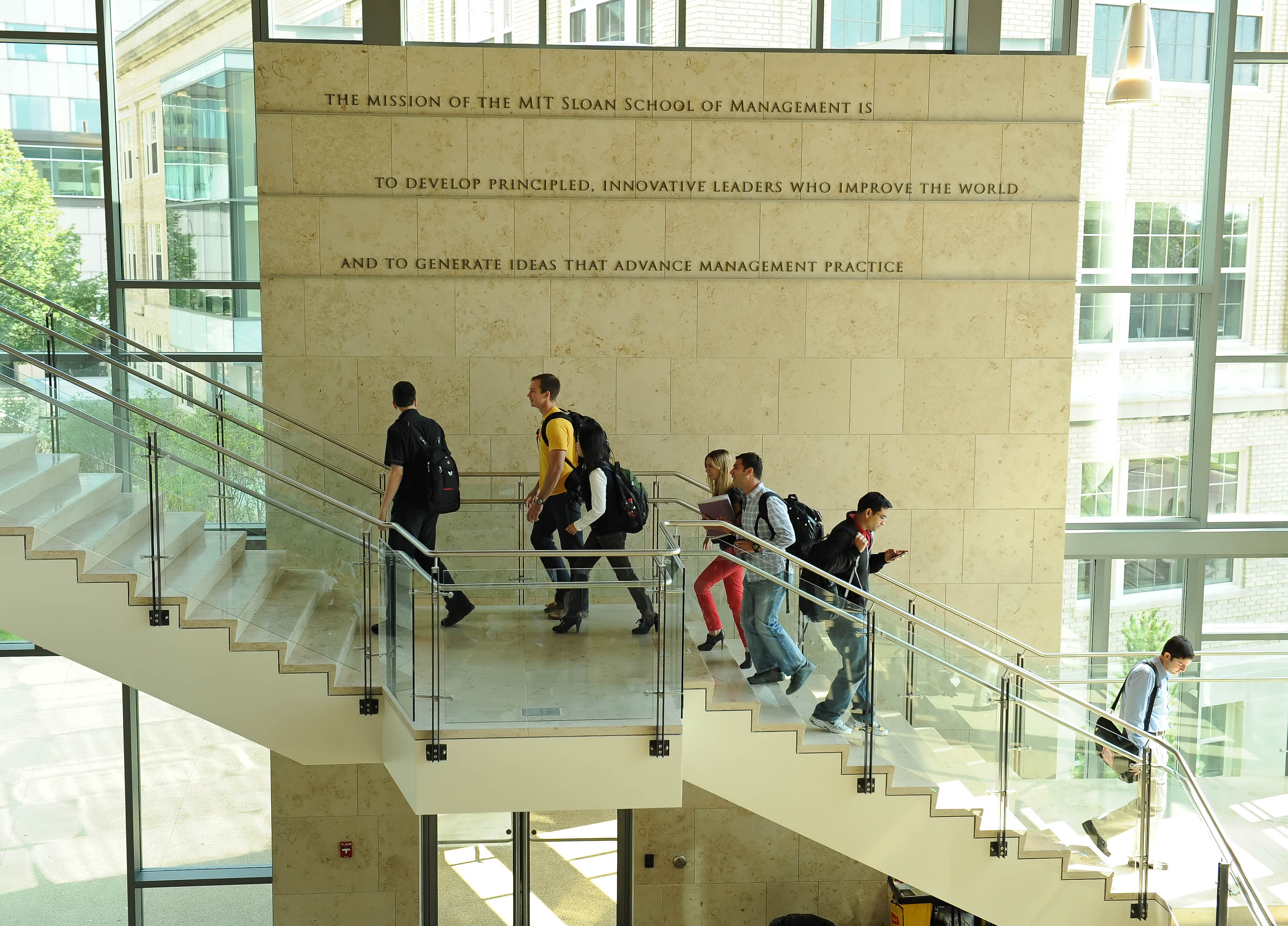 Students walking along Mission Statement