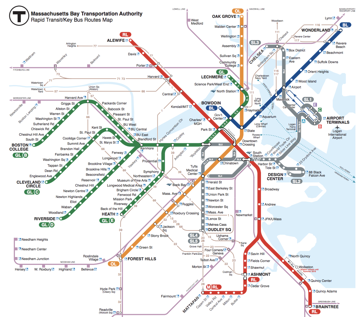 MBTA Subway map