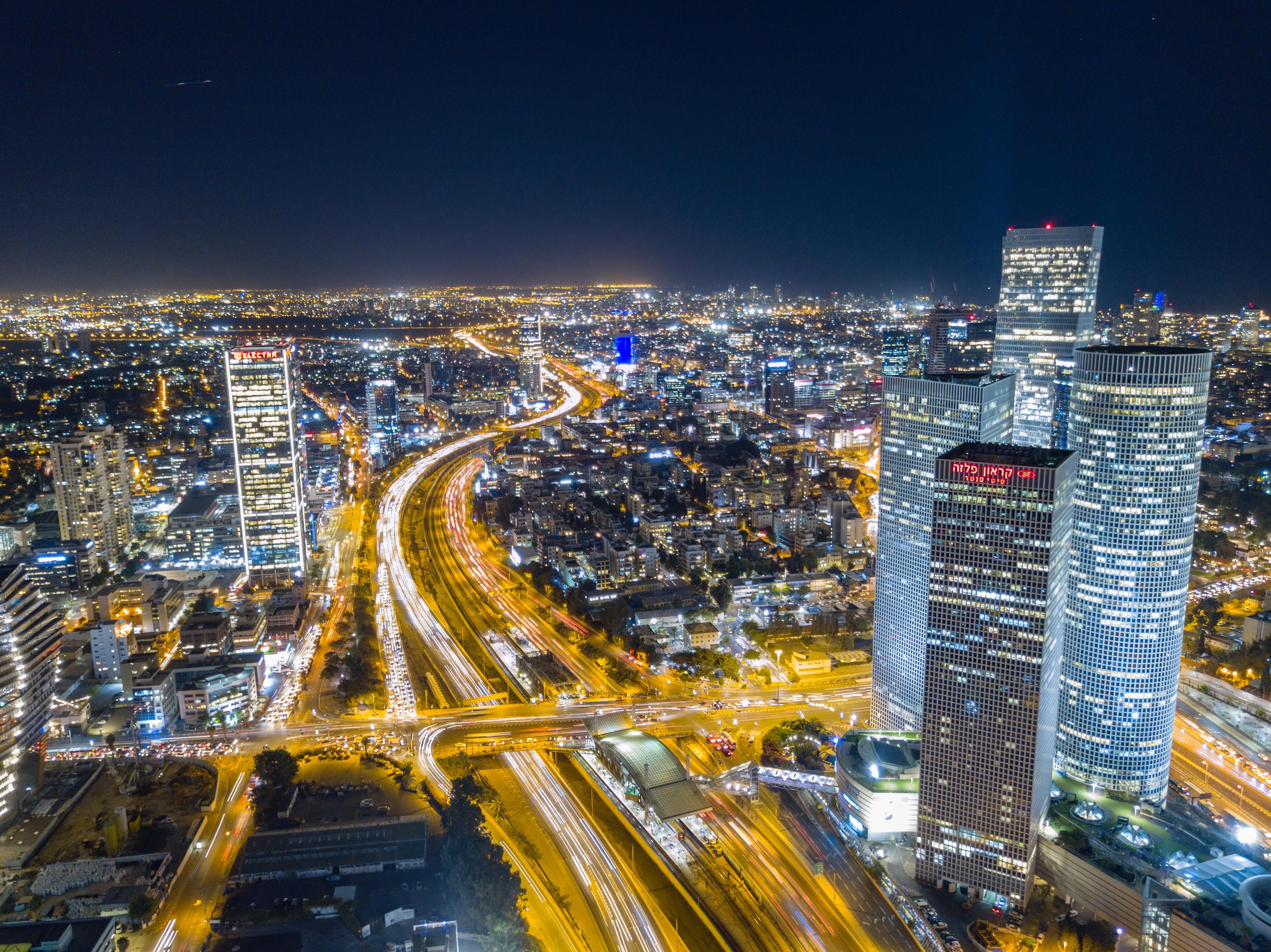 City at Night, Tel-Aviv-Yafo, Israel
