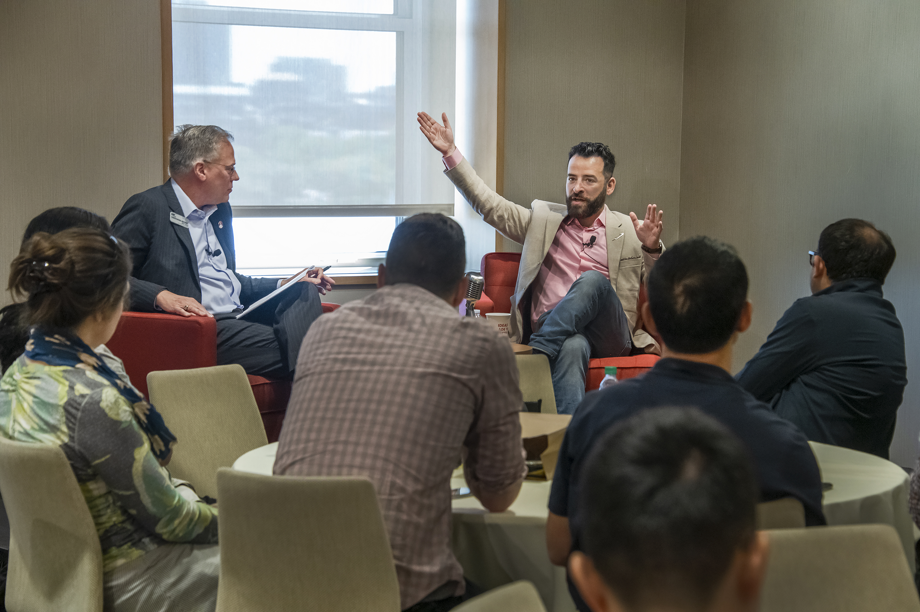 Sloanies Talking with Sloanies at Reunion