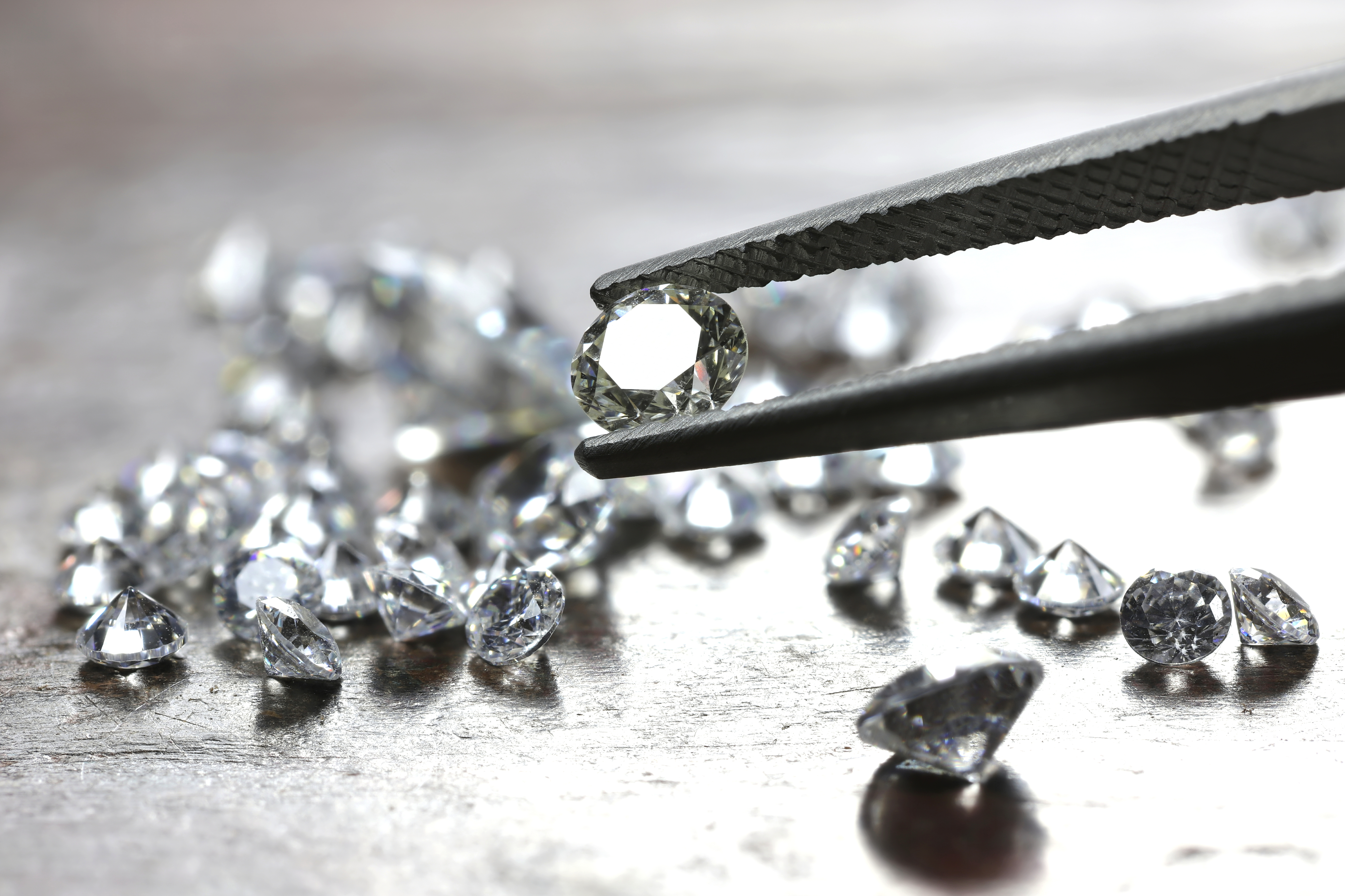 Pile of Round Cut Diamonds