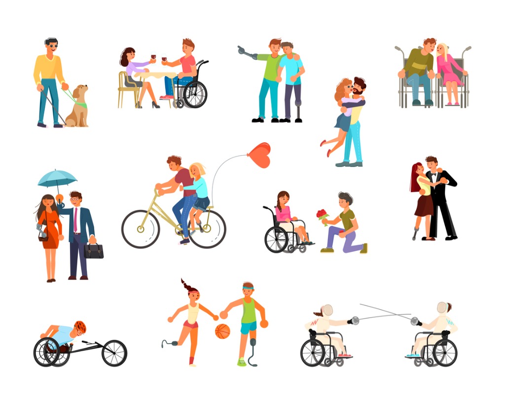 groups of active people with disabilities