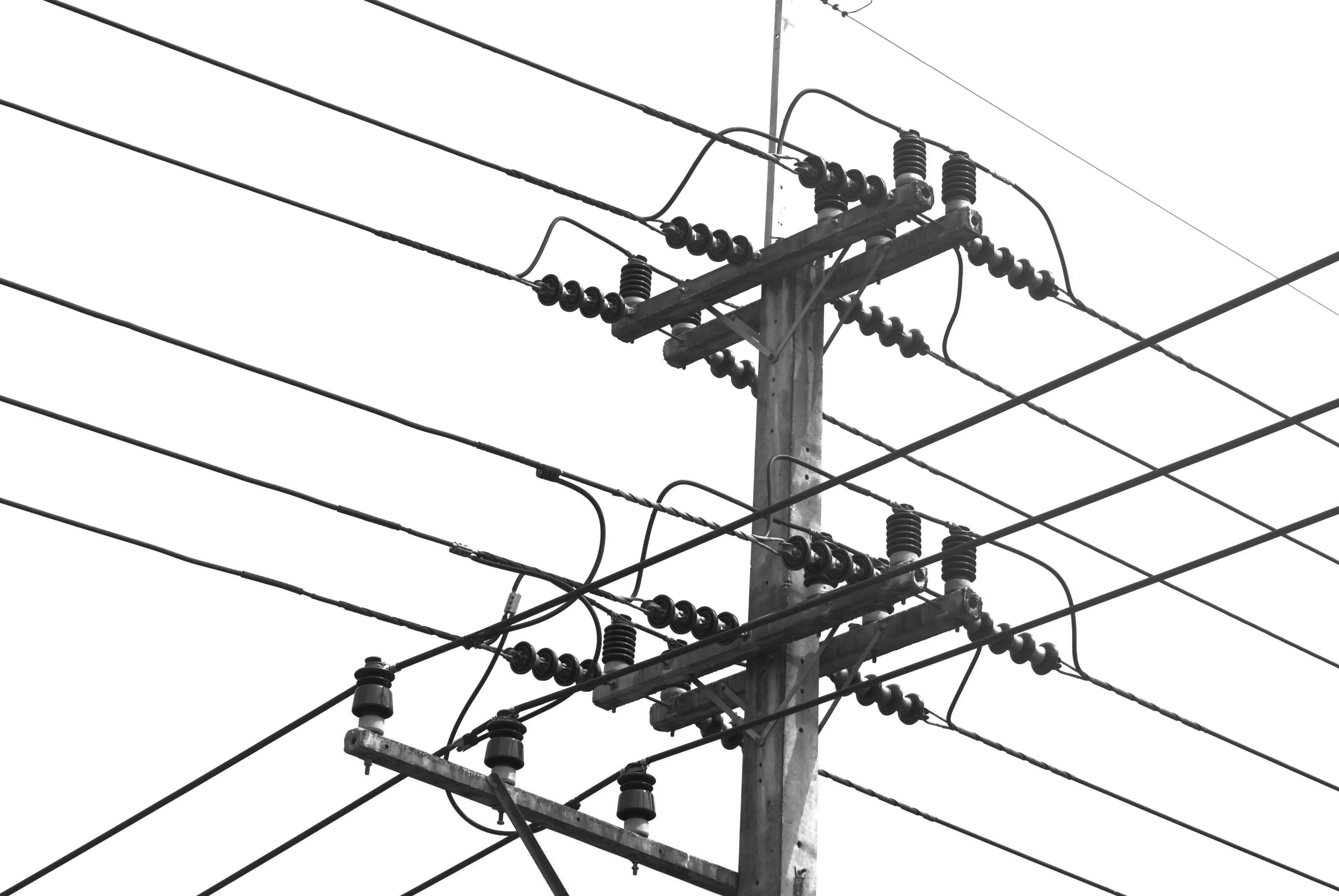 Electricity pole and wires
