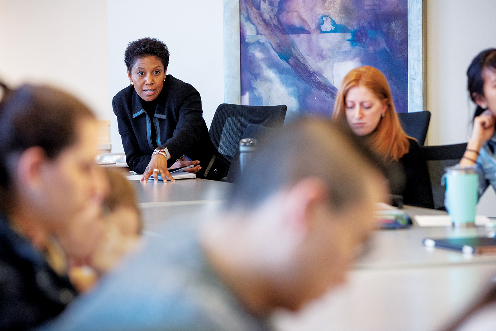 Instructor Michellana Jester and students