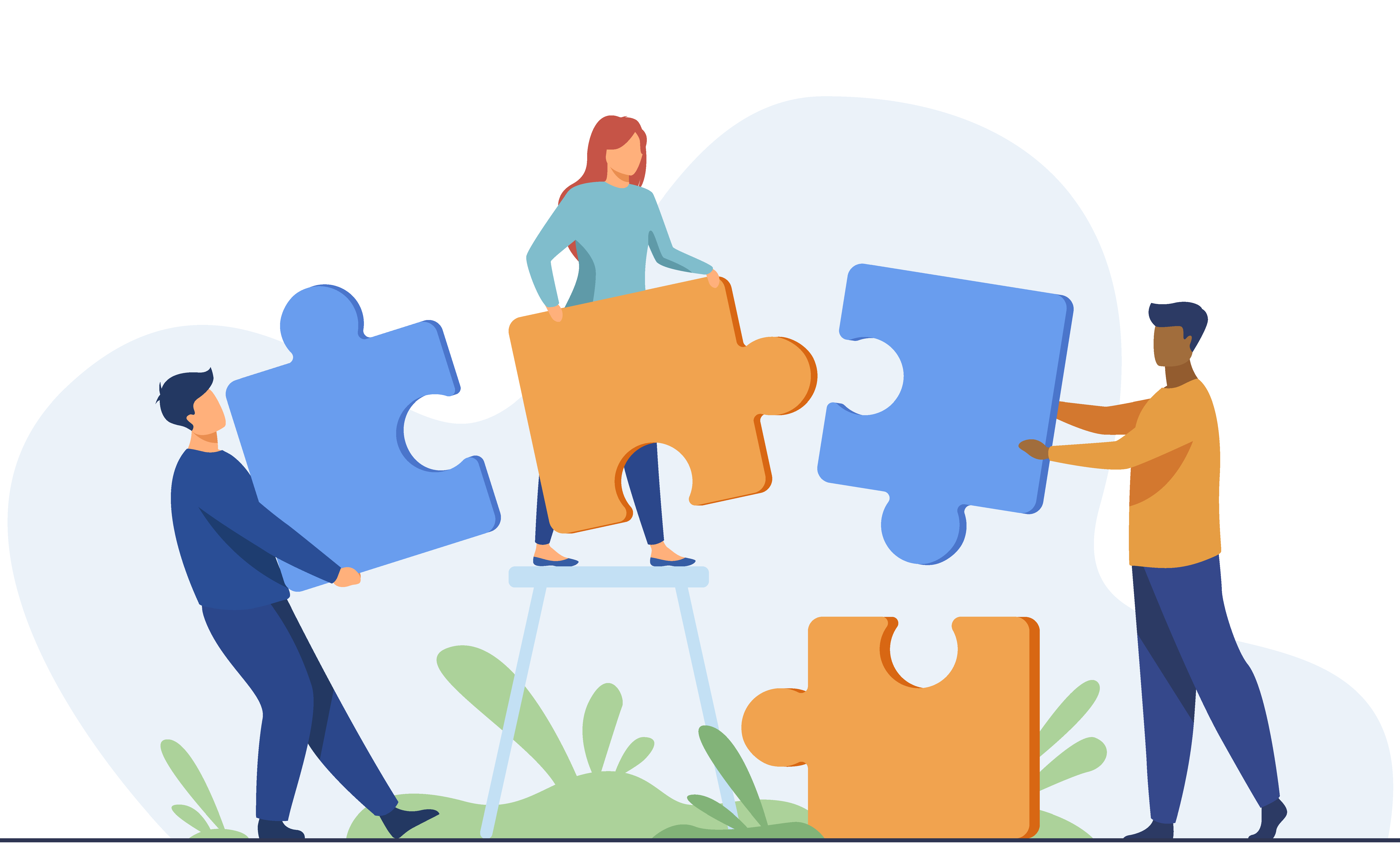 Puzzle pieces teamwork