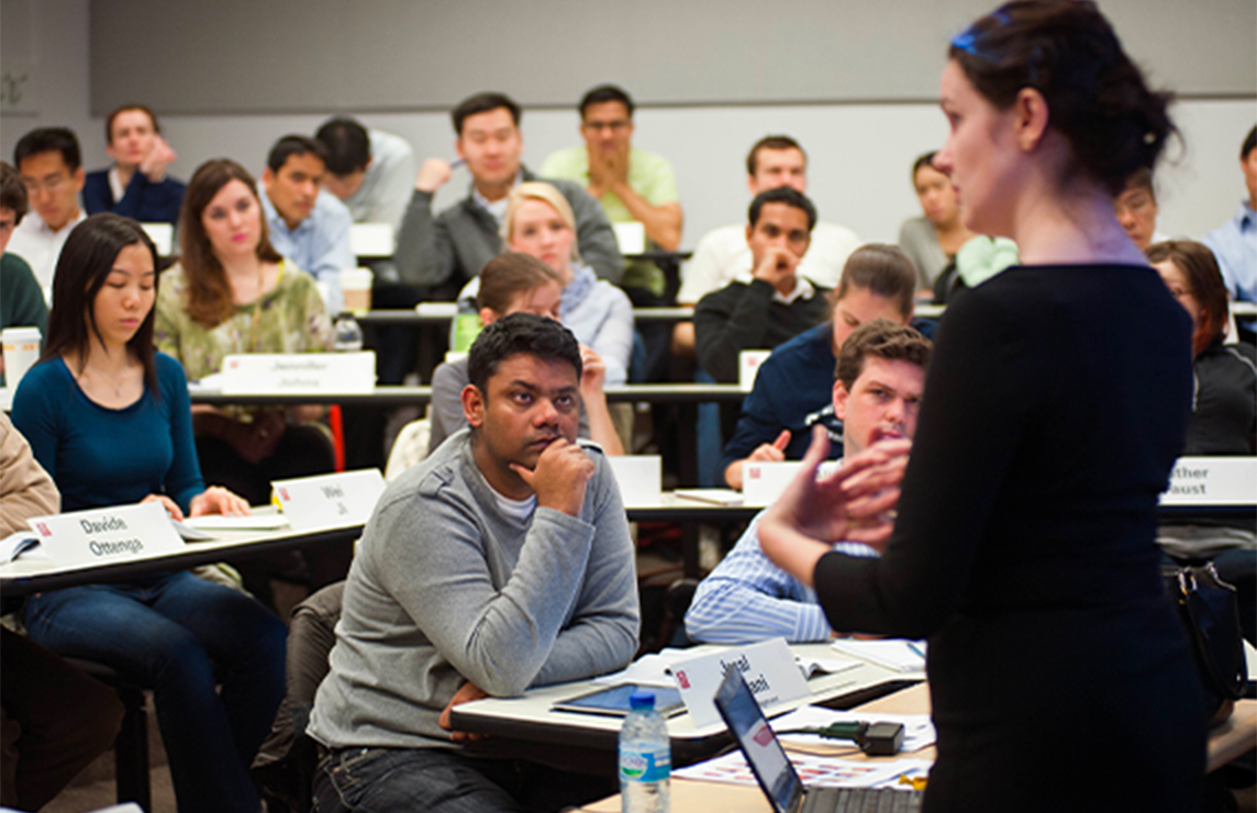 Classroom shot of Prof. Catherine Tucker teaching