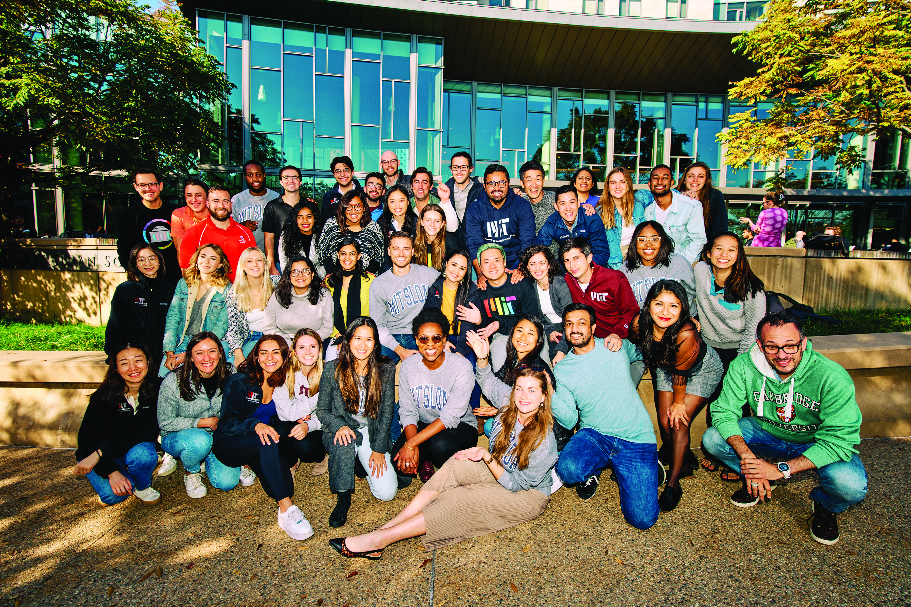 Members of MIT Sloan Affinity Clubs outside E62