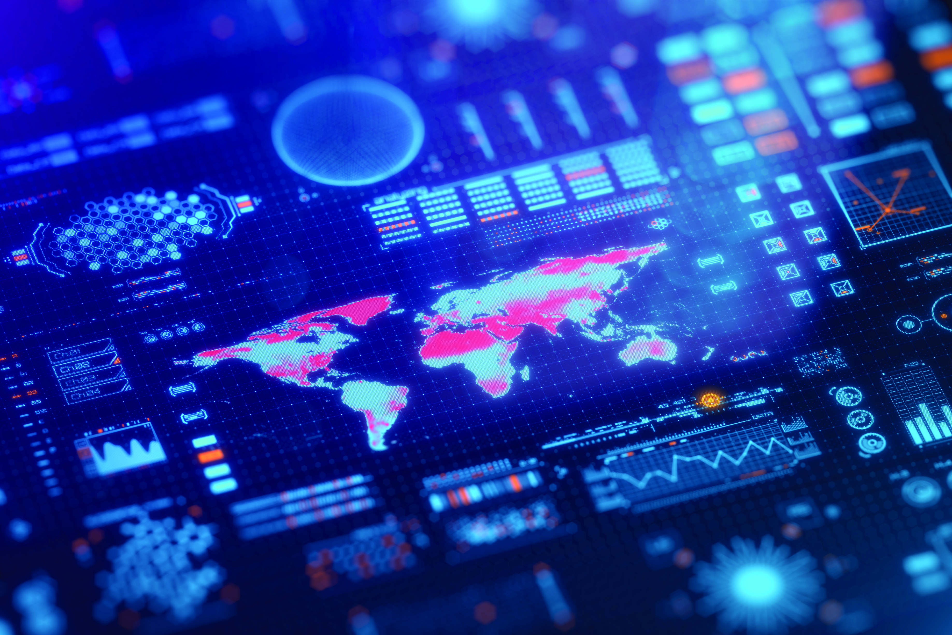 Digital display of the world