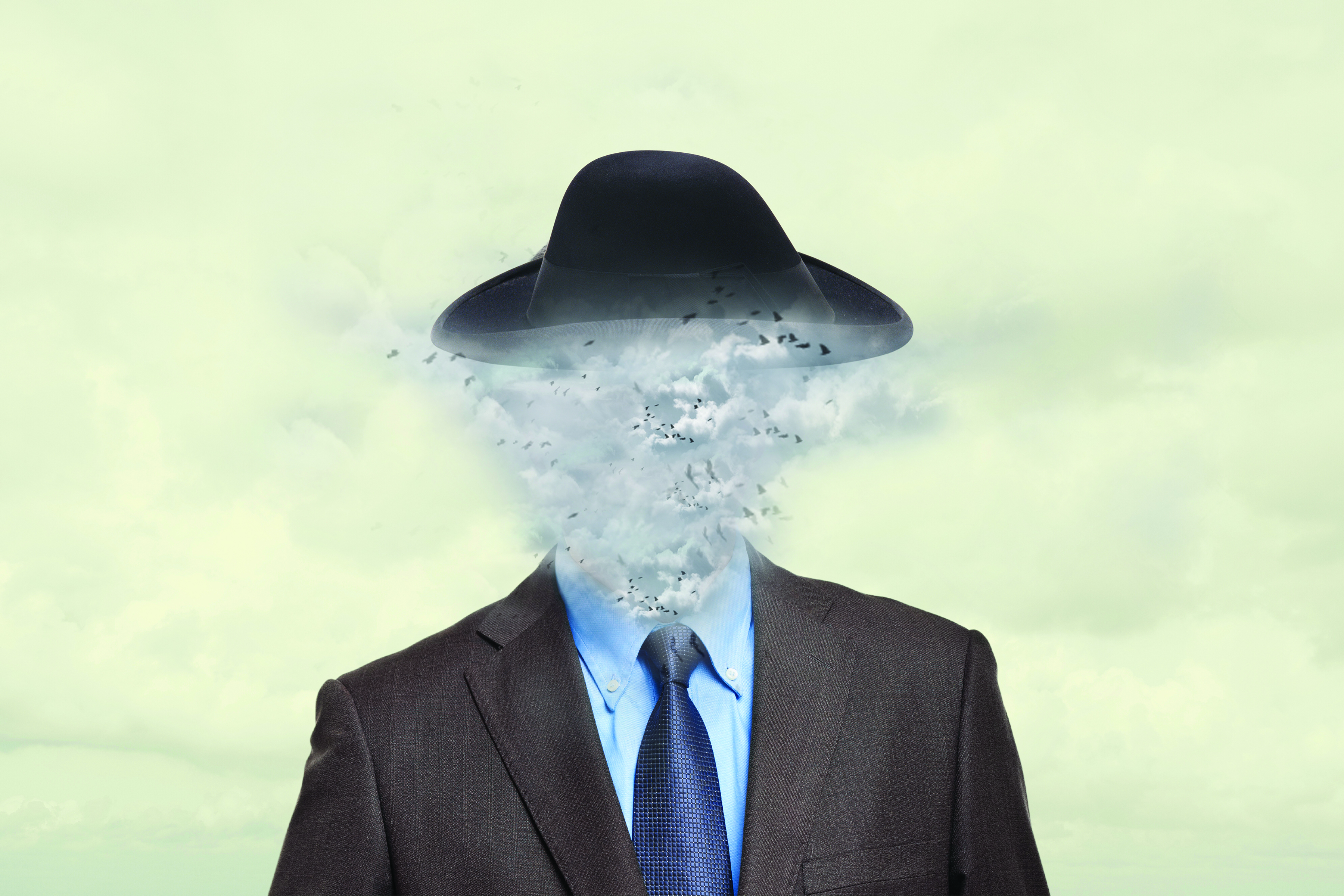 Illustration of man with blurry face