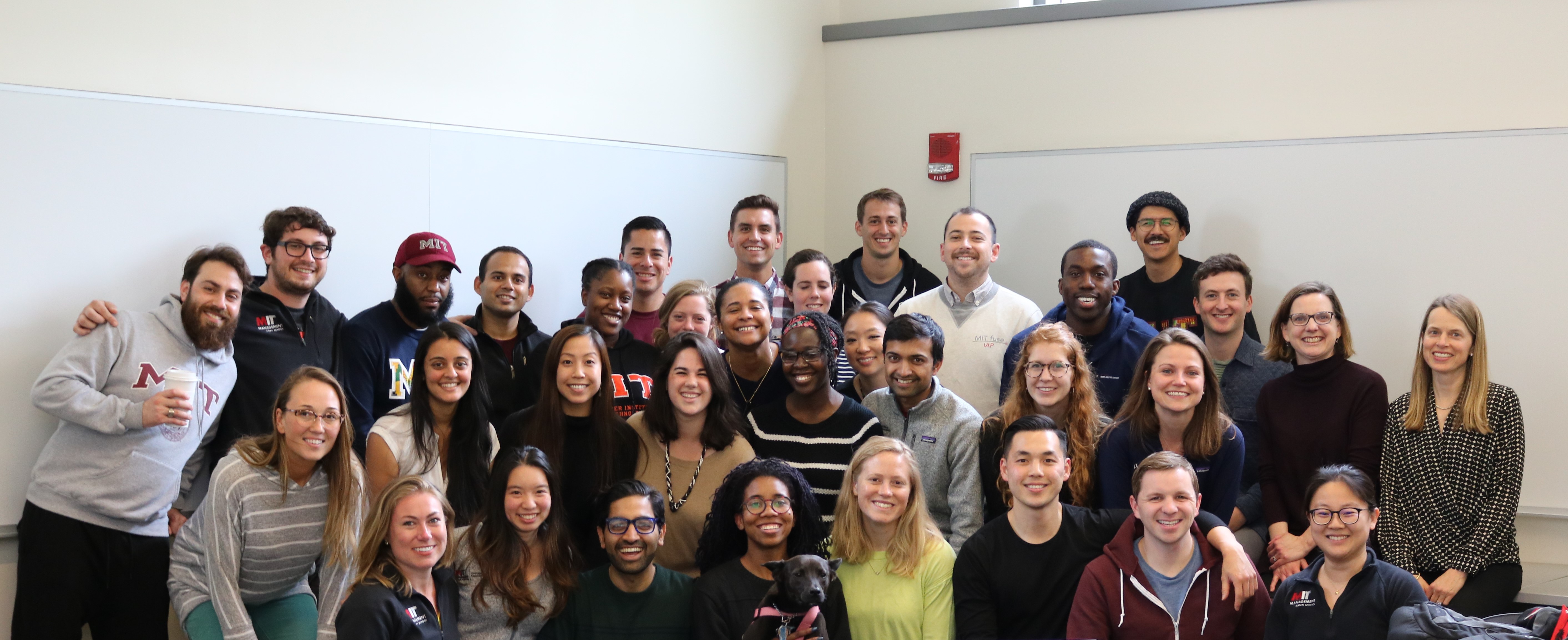 Informal photo shoot from a class on equity and inclusion at MIT Sloan