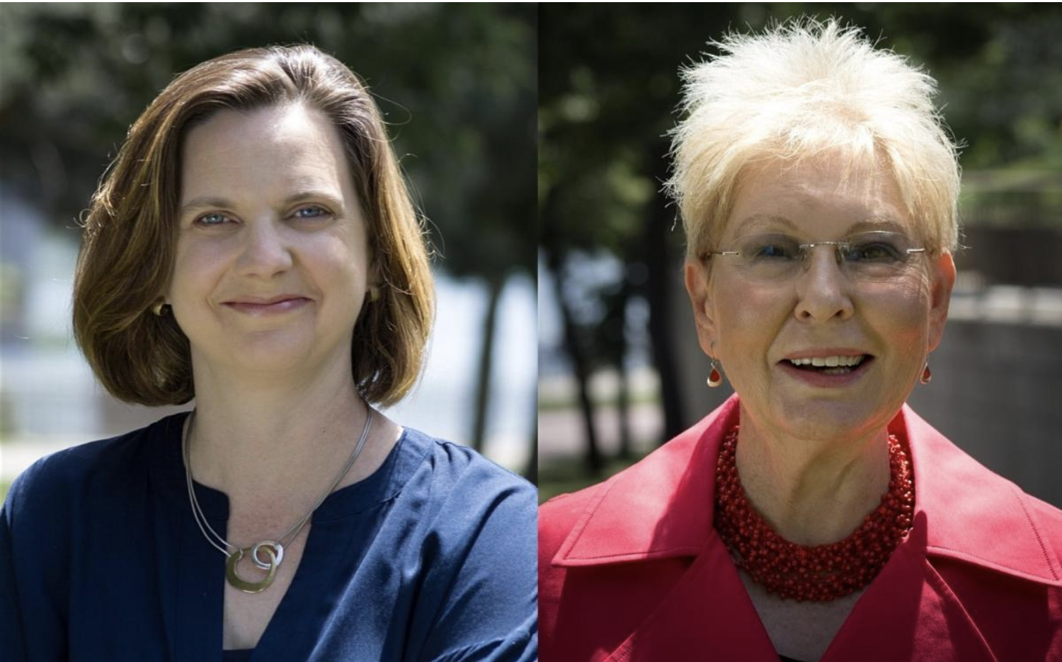 Headshots of MIT Sloan Professor Erin L. Kelly (left) and University of Minnesota Professor Phyllis Moen (right)