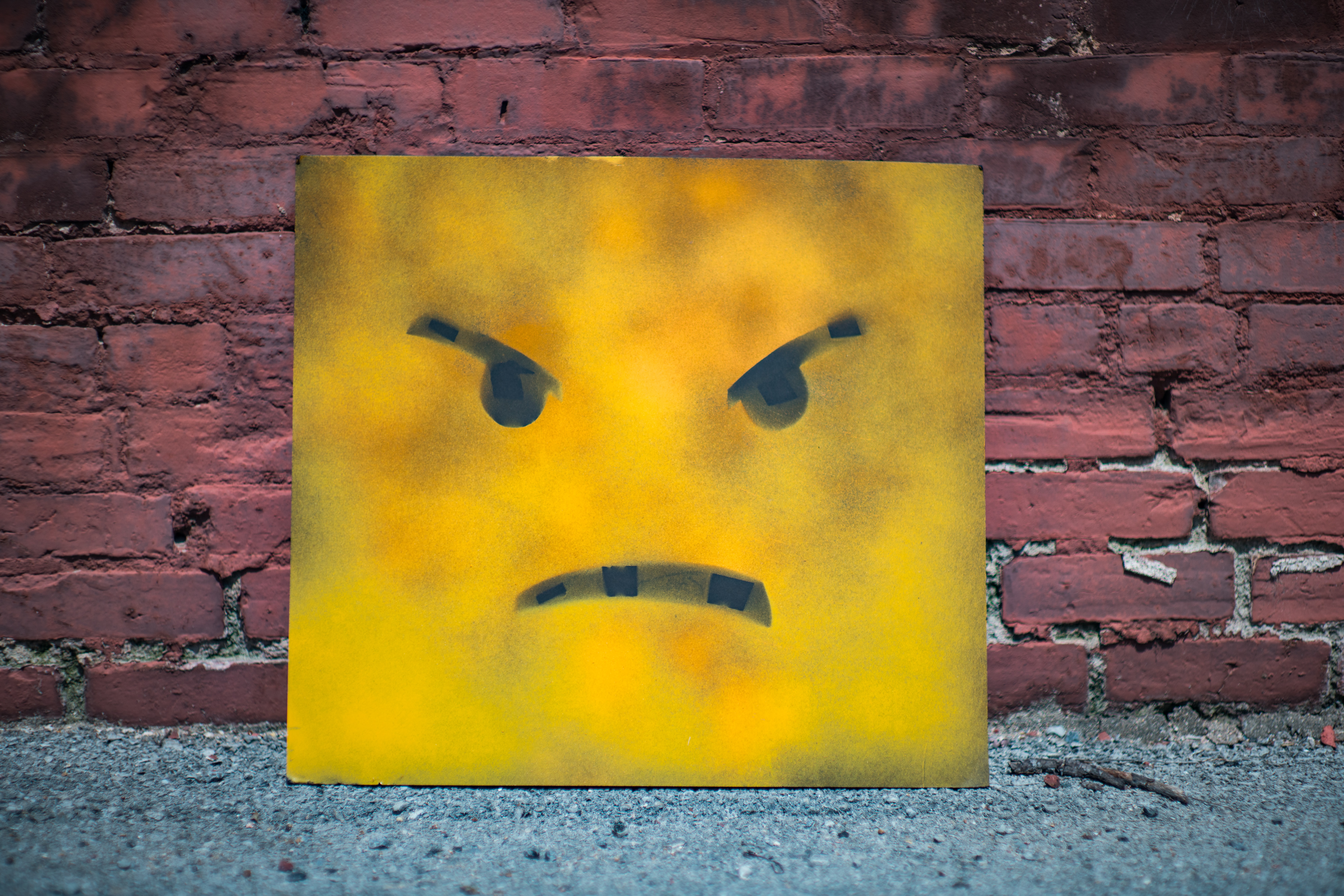 a decorative image of a grumpy face