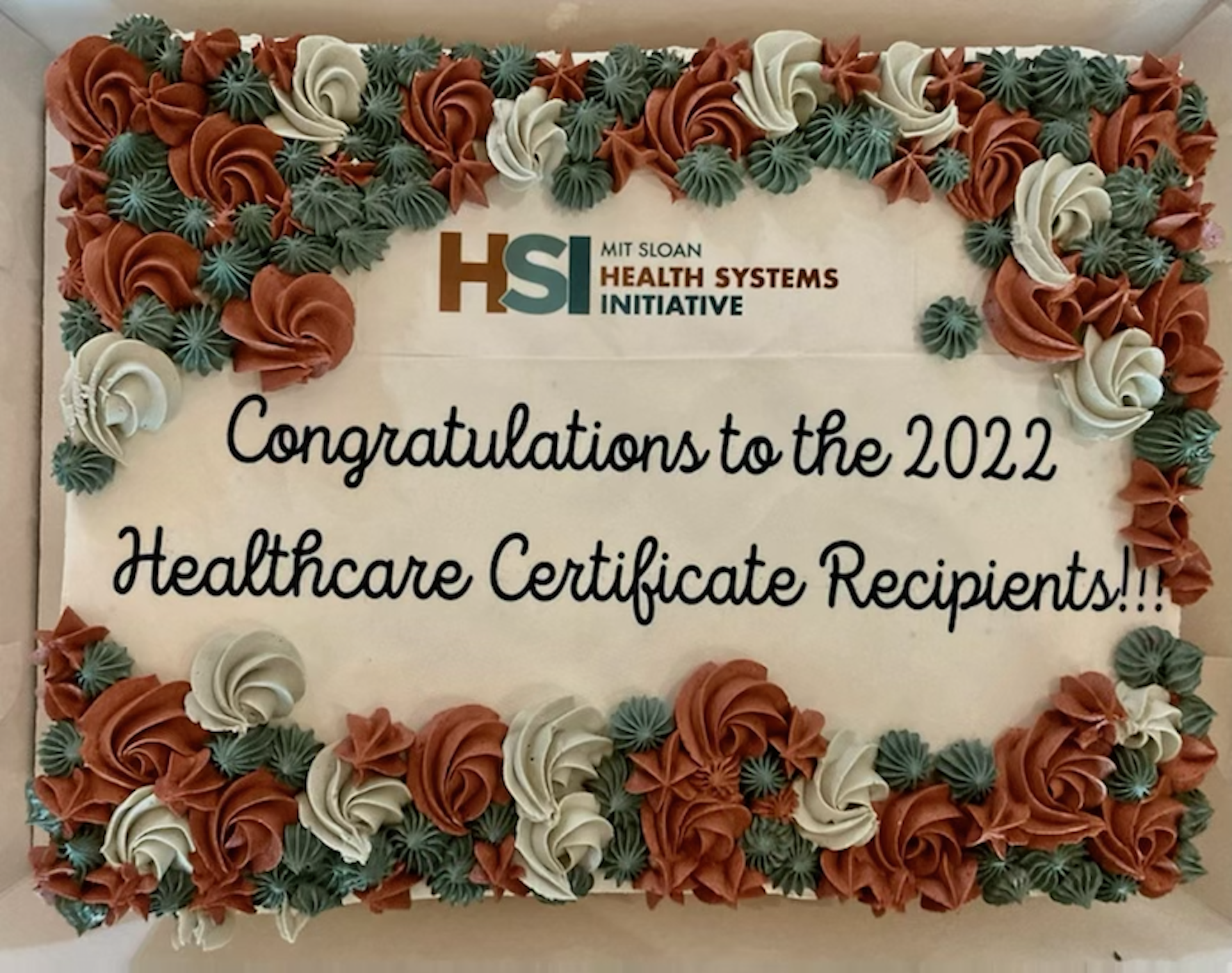 Cake for the 2022 Healthcare Certificate Recipients