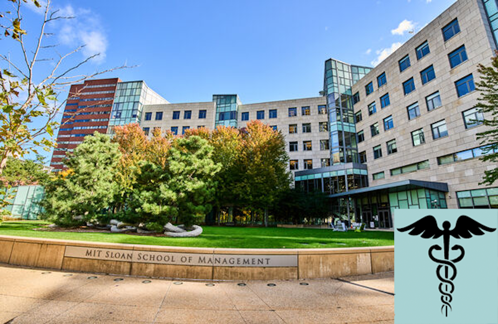 Sloan building with the caduceus