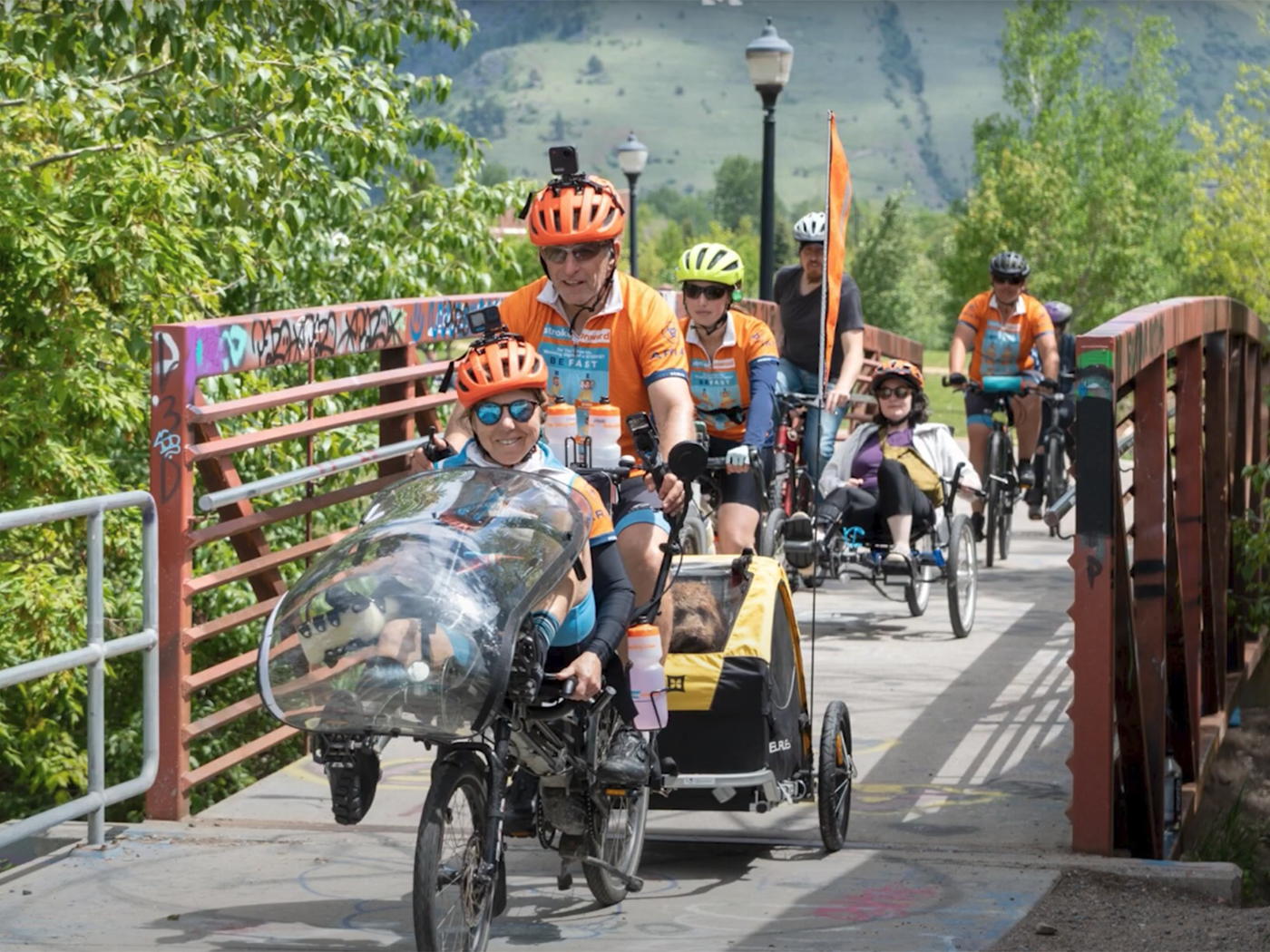 Debra Meyerson and her husband Steve Zuckerman bike in Missoula, Montana