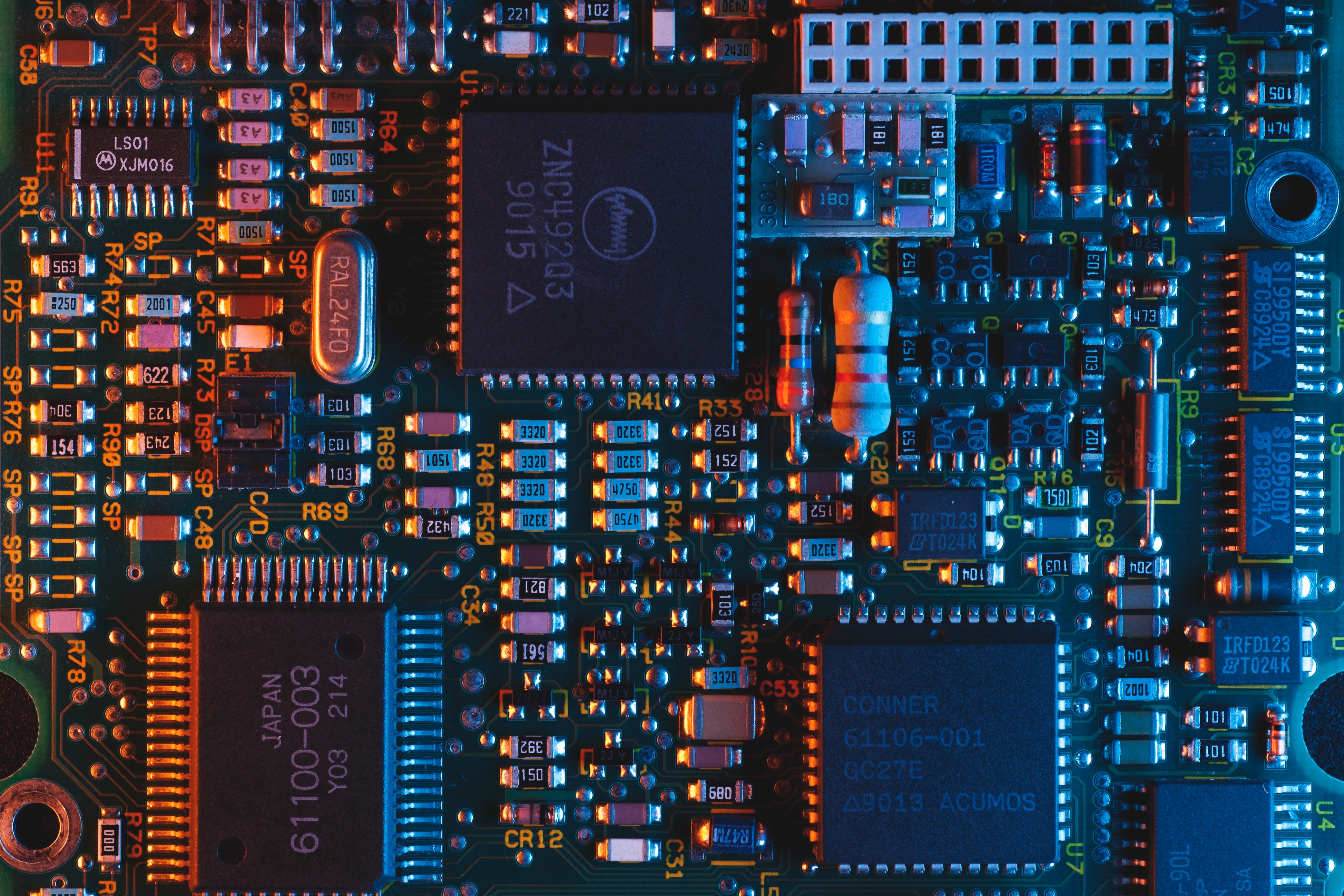 Closeup of a circuitboard