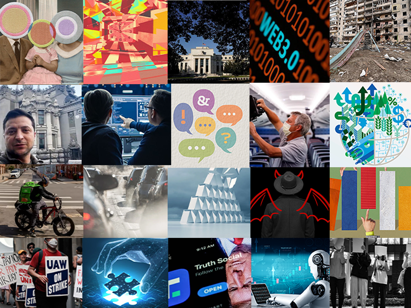 Collage of images from the years opinion highlights