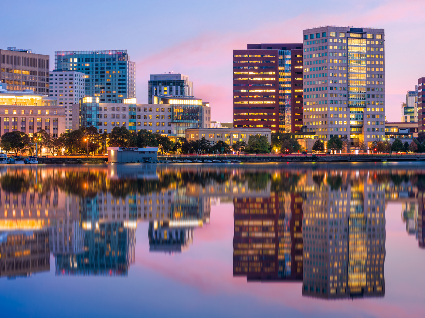 MIT Sloan Campus at twilight