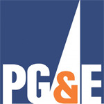 PG&E Logo has blue background and white letters