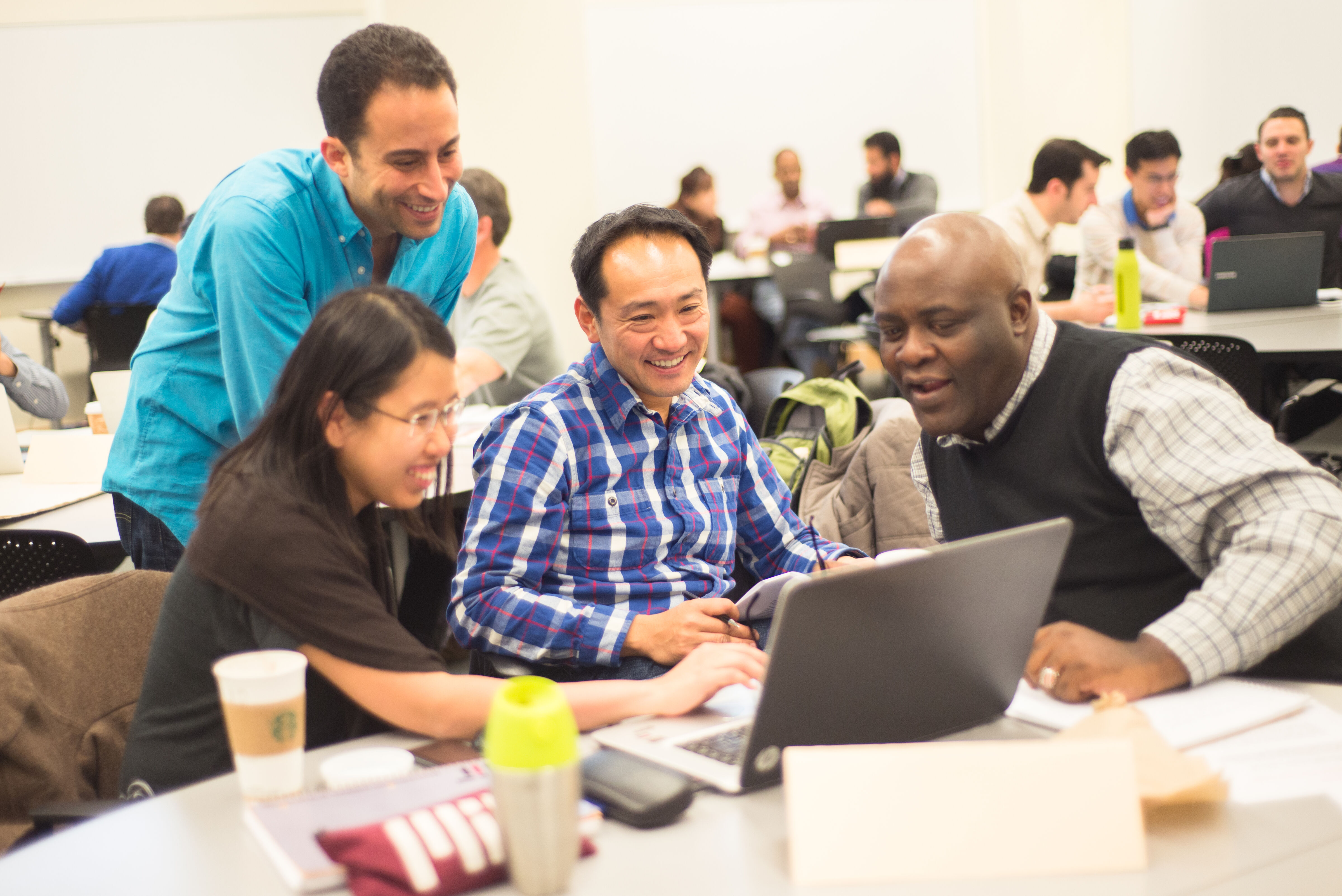 Students working together