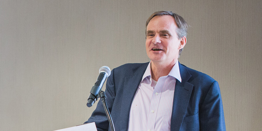 Simon Johnson gives a talk