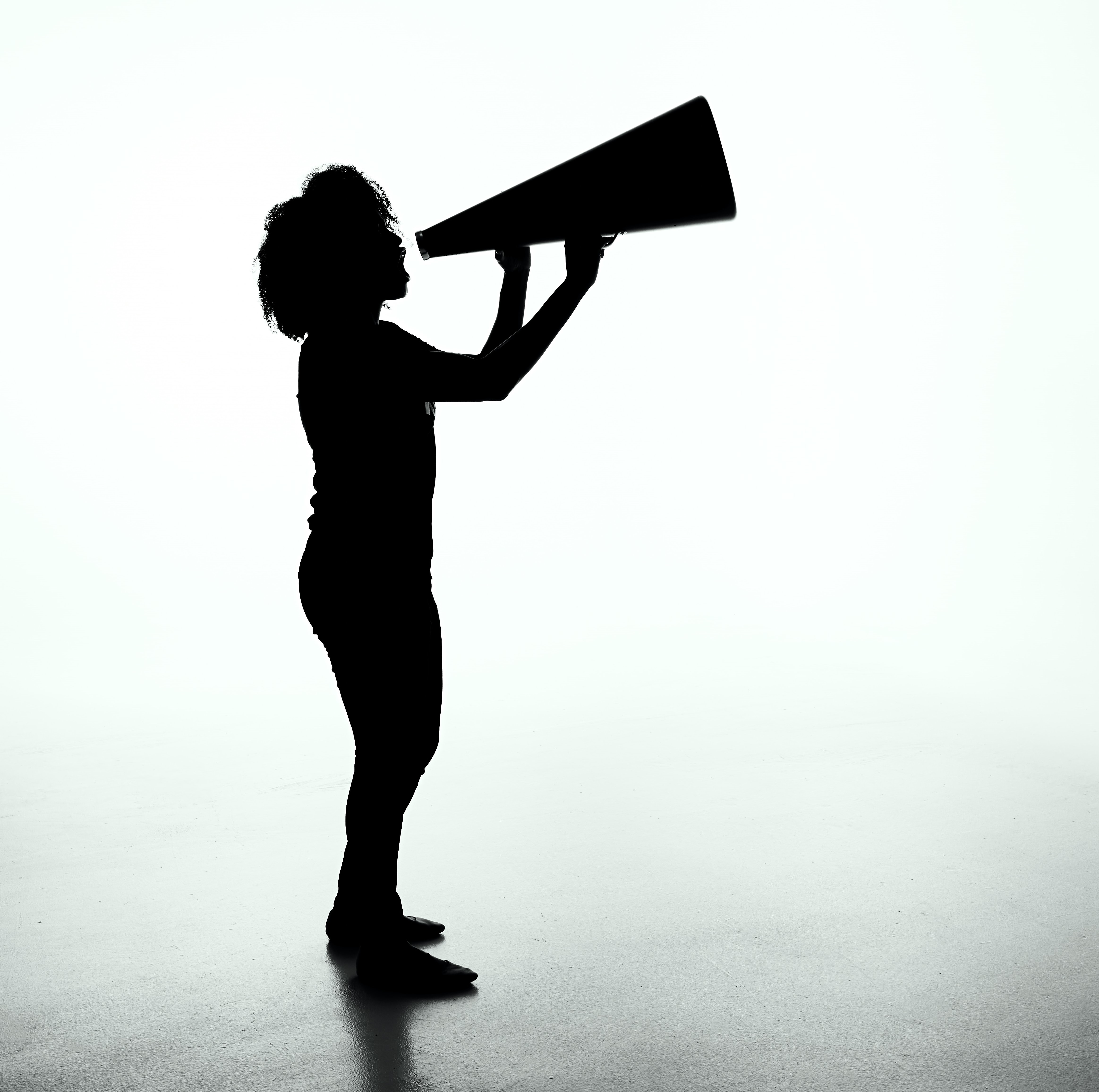 Image of a person with a megaphone