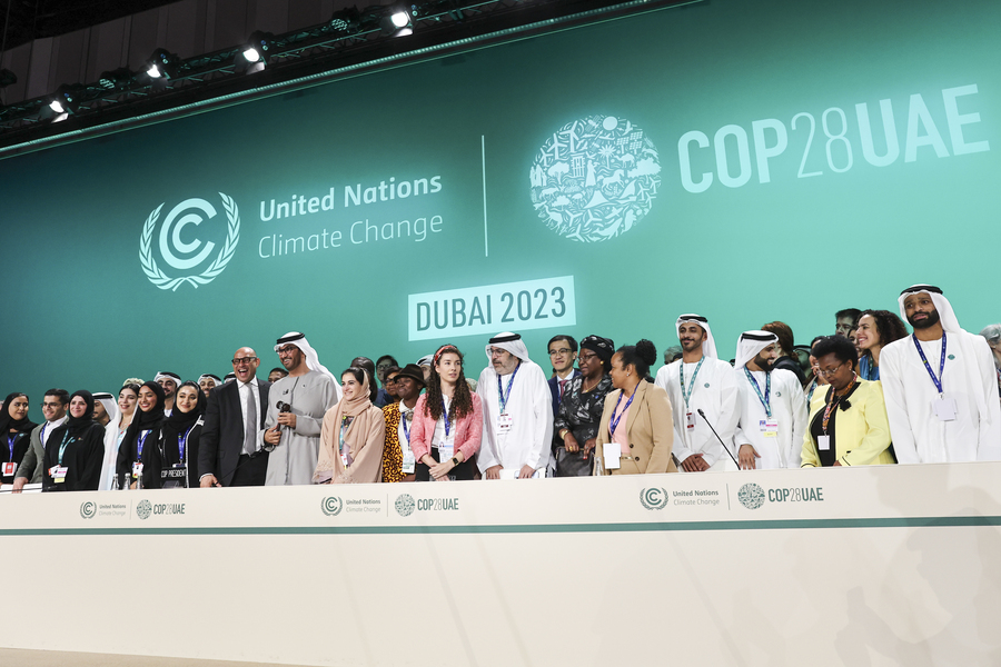 The closing plenary at COP28 took place at Expo City Dubai on Dec. 13, 2023.