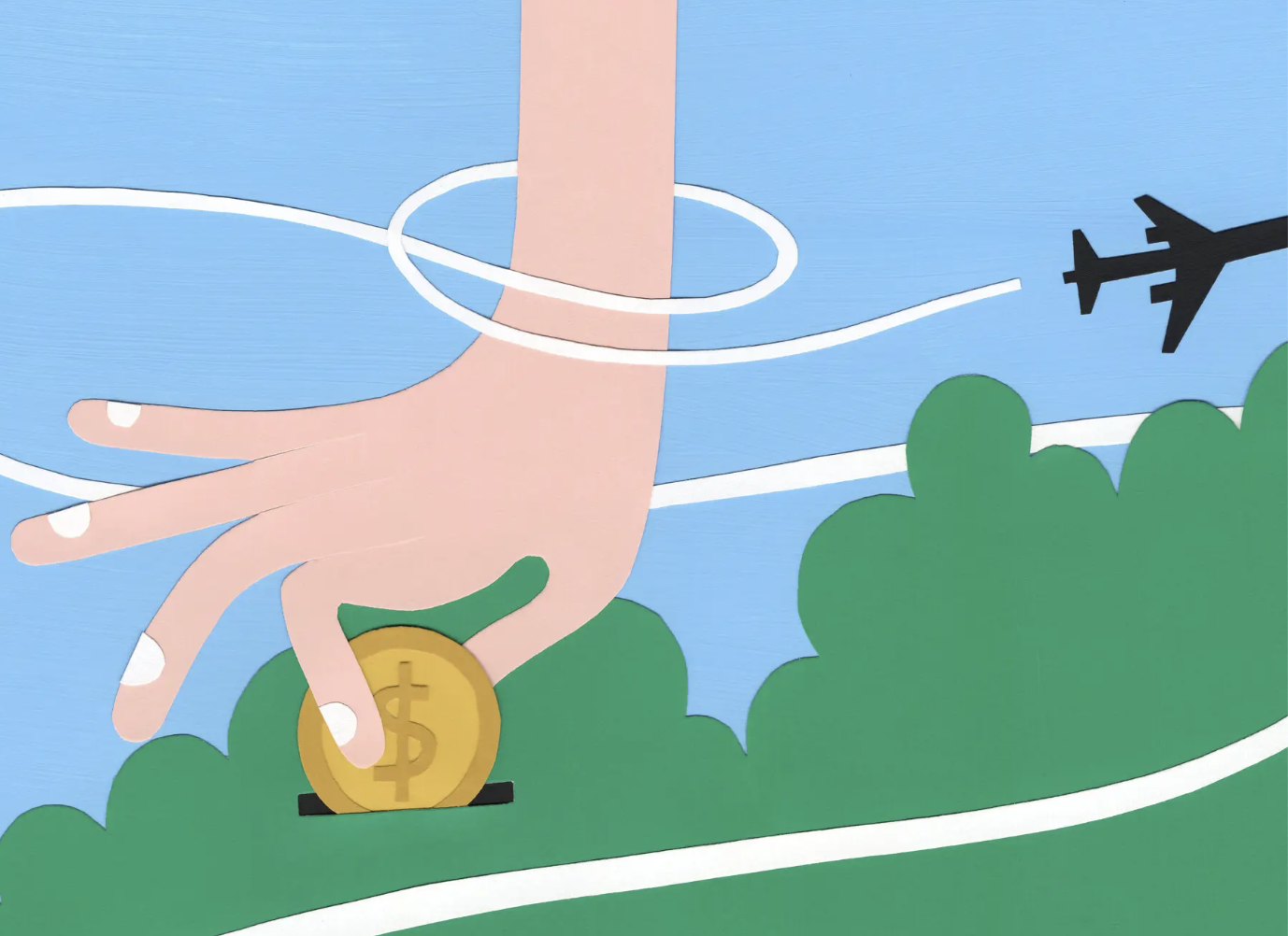 Offsetting a flight by planting trees