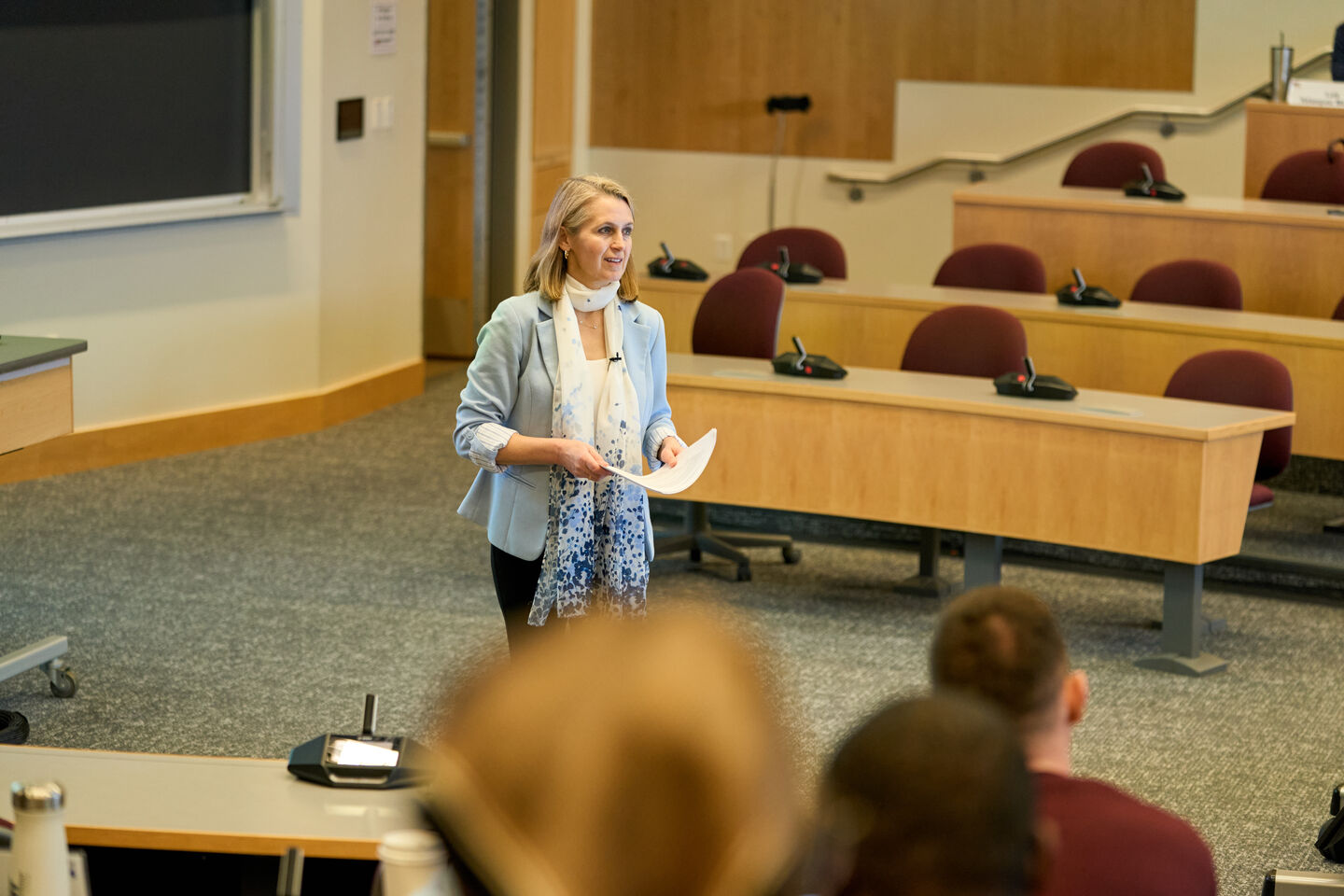 Catherine Wolfram in the classroom 