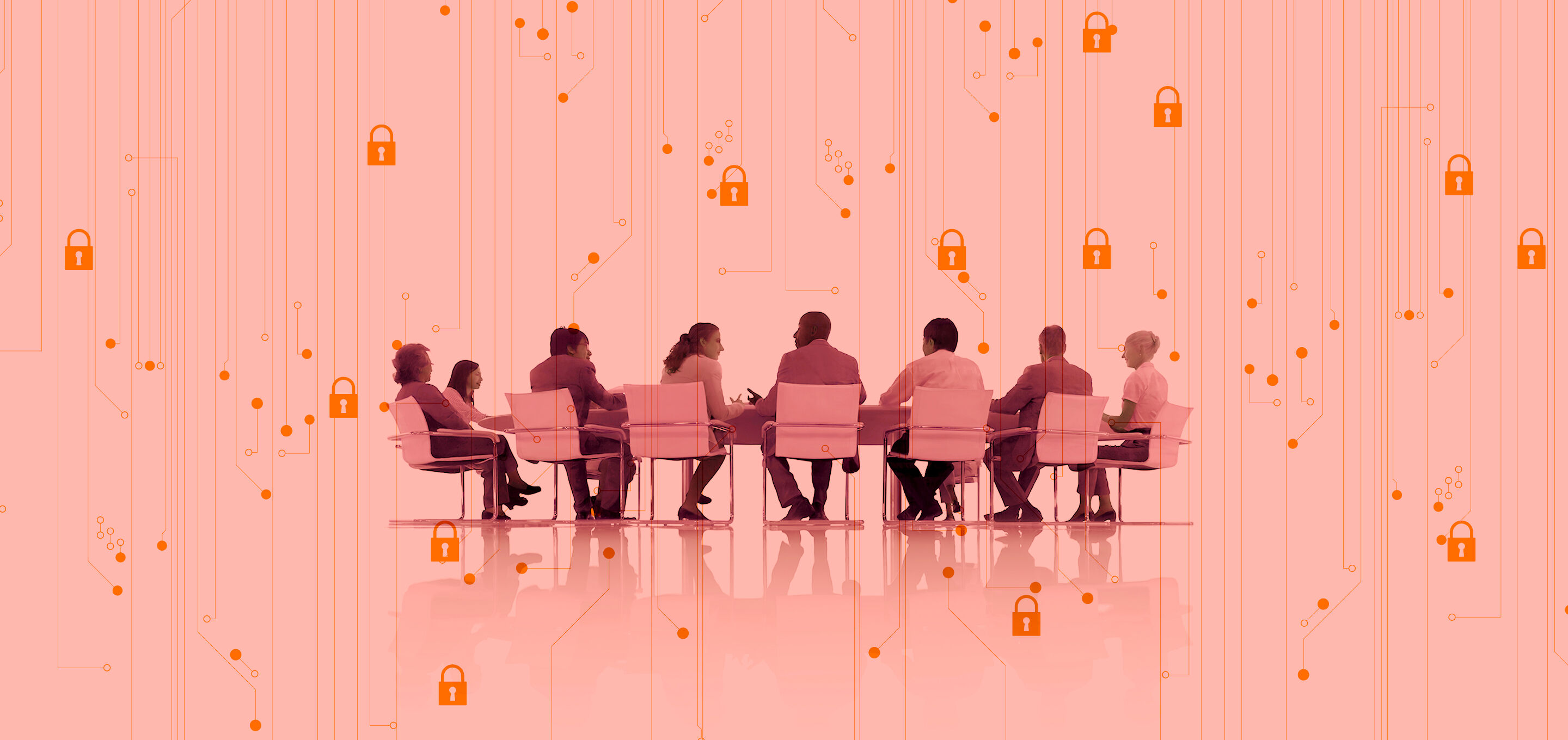 Board members around table.