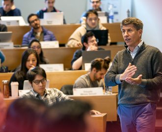 MIT Sloan Fellows MBA students in a lecture hall