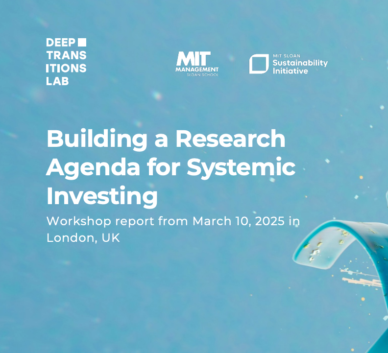 Blue cover of the Building a Research Agenda for Systemic Investing report