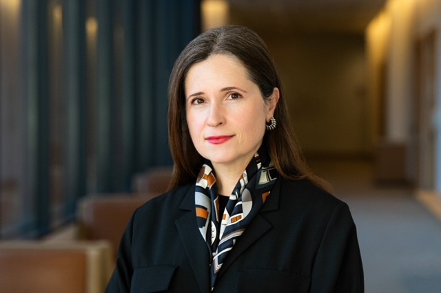 Headshot of a woman indoors