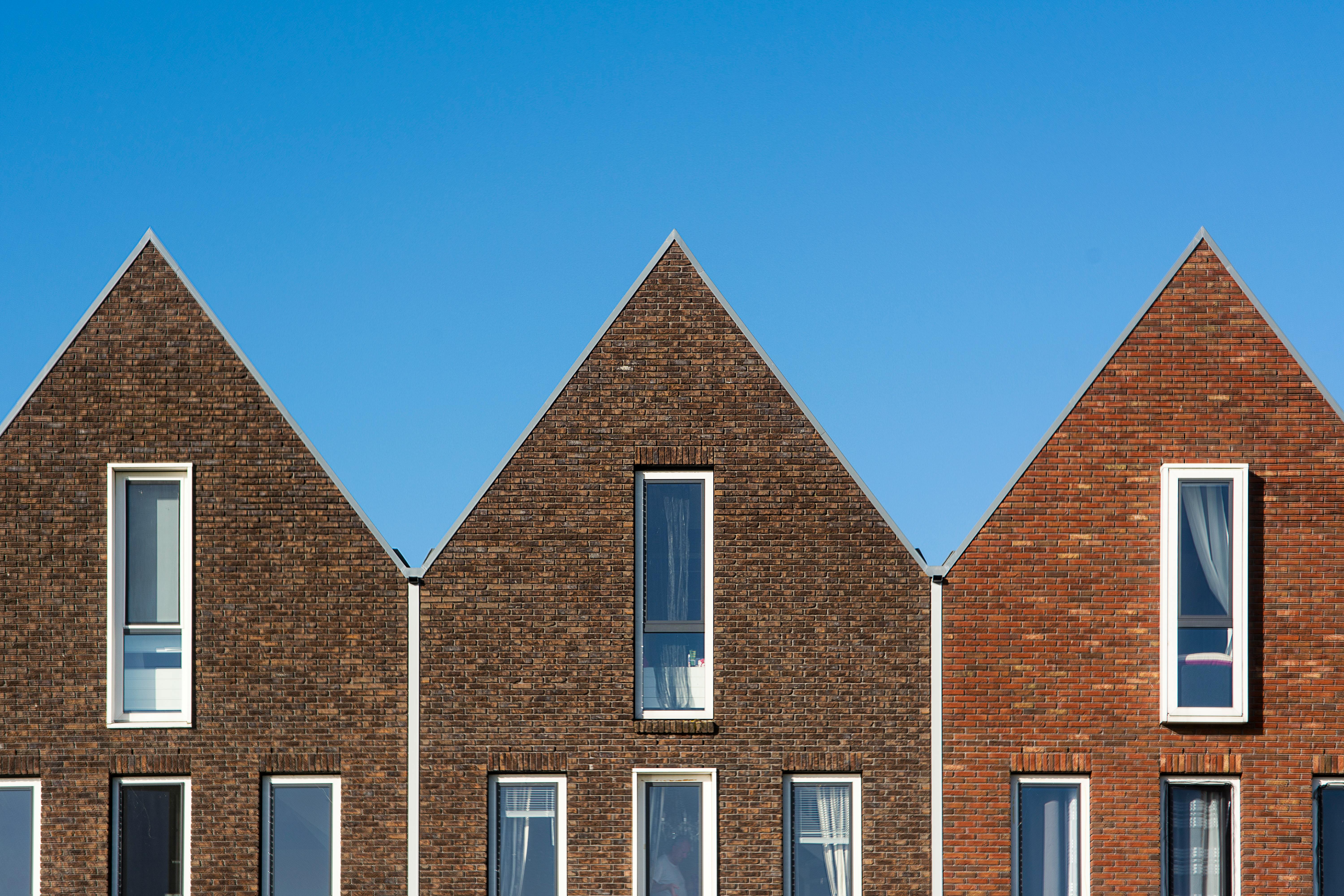 Brick Houses Under the Blue Sky