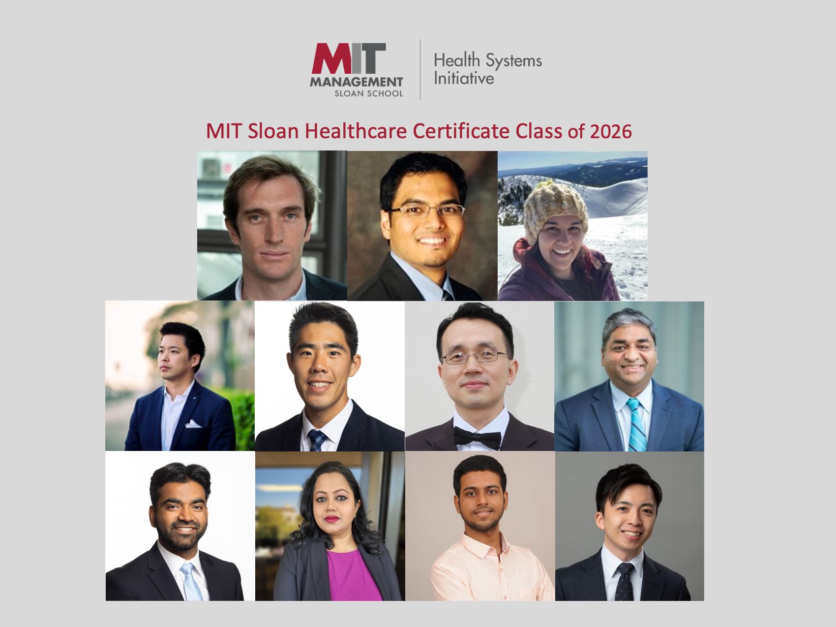 Photo collage of the 11 recipients of the Healthcare Certificate 2026