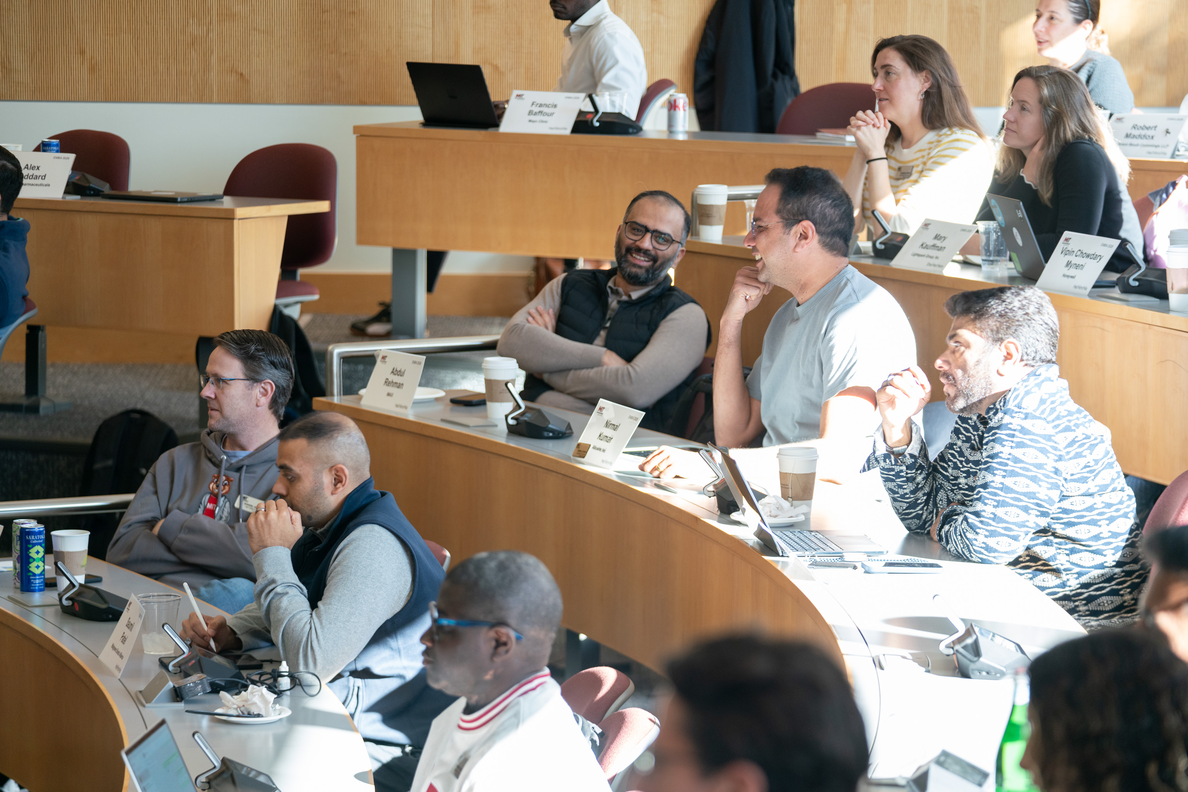 EMBA students in class