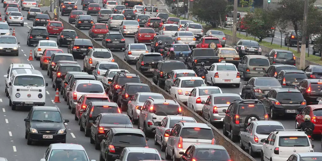 A traffic jam in Brazil.