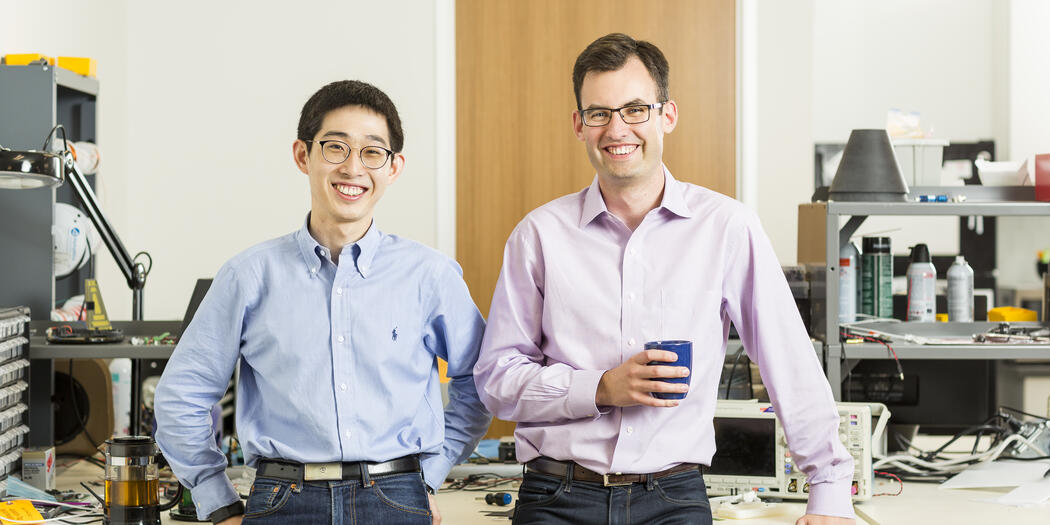 Pi co-founders Lixin Shi (left) and John MacDonald.