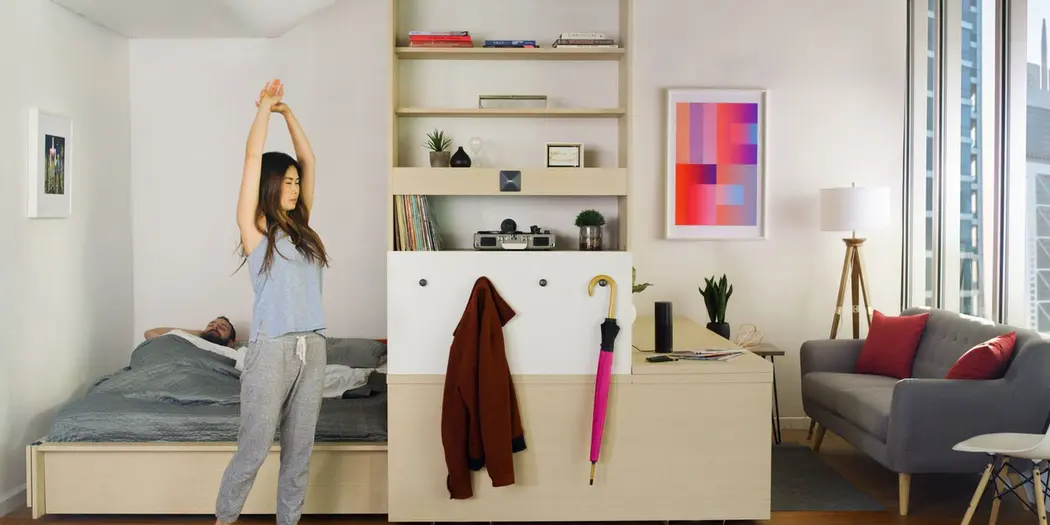 Powered by modular robotics, Ori Systems' product is dresser, desk, and bed all in one.