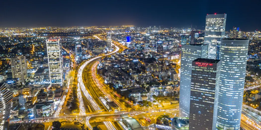 City at Night, Tel-Aviv-Yafo, Israel