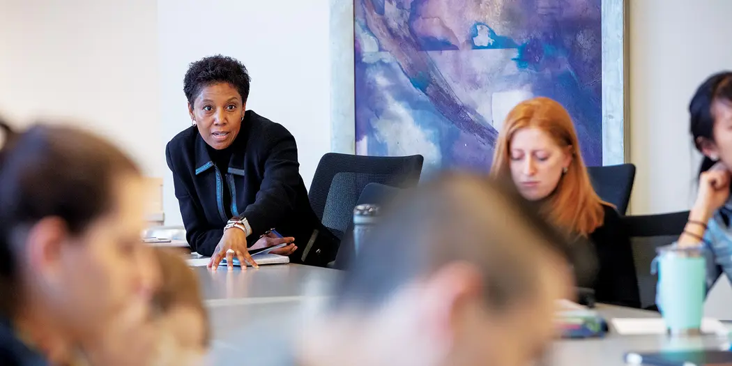 Instructor Michellana Jester and students